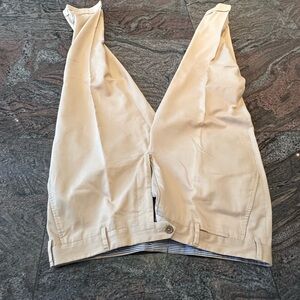 Beige Sleeveless pants